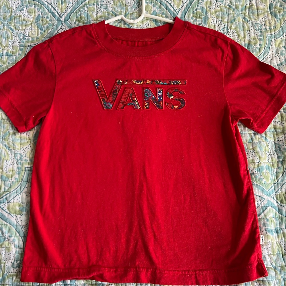 Vans Vibrant Red Short Sleeve Cropped Tee